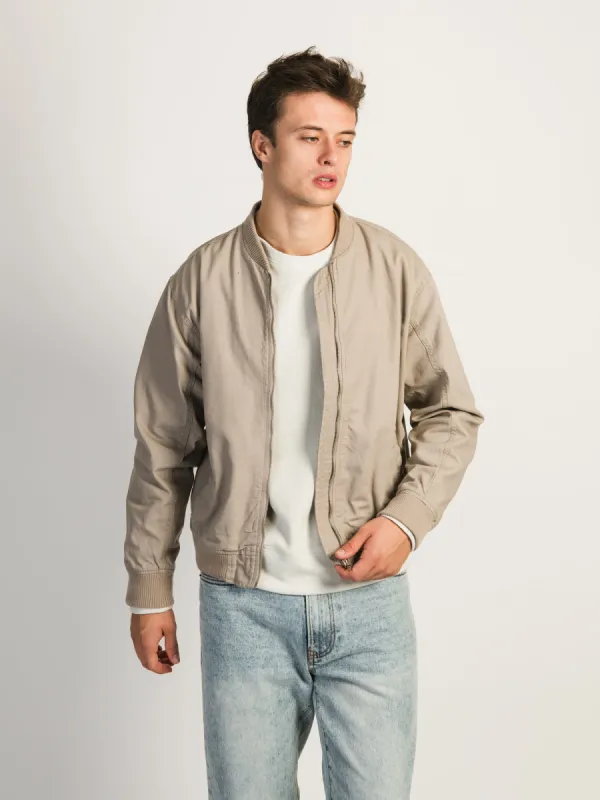 KOLBY CANVAS BOMBER - TAUPE sold by Boathouse
