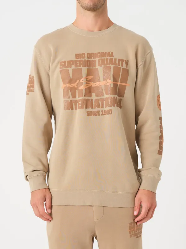 Original Crew Neck in Sand sold by Maui and Sons