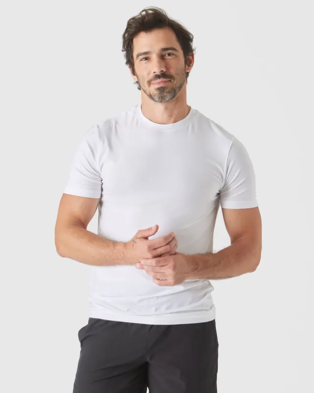 White Tall Active Crew Neck 2.0 sold by True Classic