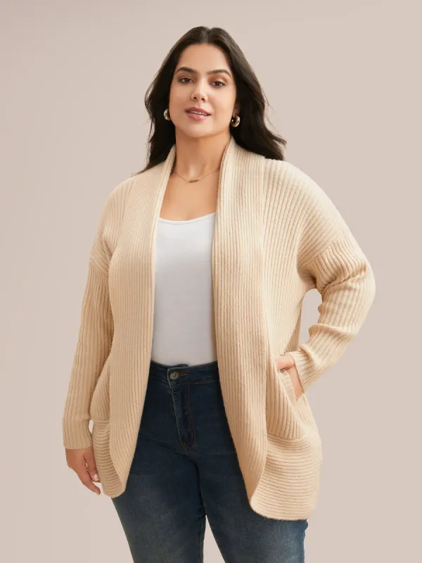 Airy Cozy Shawl Collar Open Cardigan sold by Bloomchic