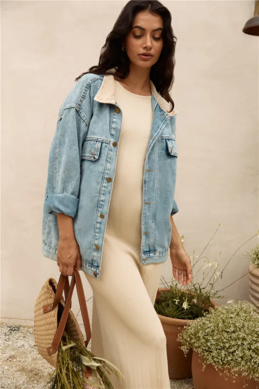 Chill Out Denim Jacket Blue sold by Fortunate One