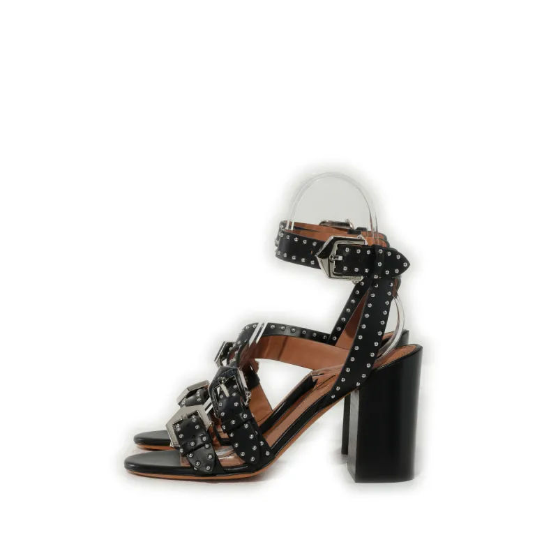 Studs Heel Sandals in Black sold by MARAIS
