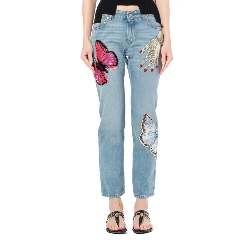 Denim Pants with Print sold by MARAIS
