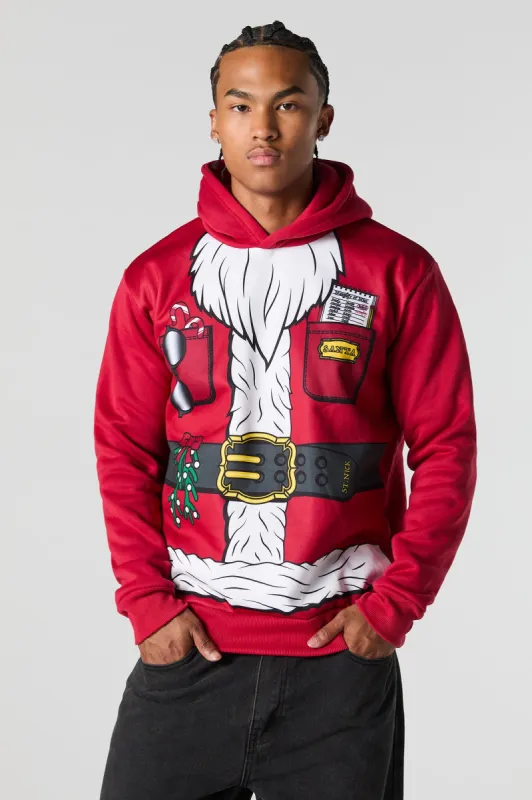 Haut à capuchon de Noël à imprimé Funny Santa sold by Urban Planet