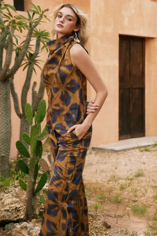 Ruched tanktop med geometrisk tryk sold by Micas