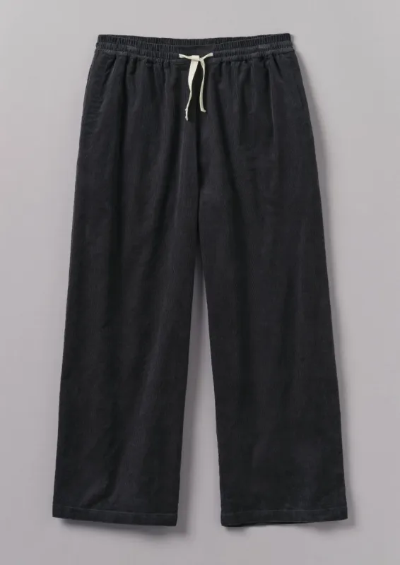 Soft Organic Cord Lounge Trousers | Charcoal sold by TOAST