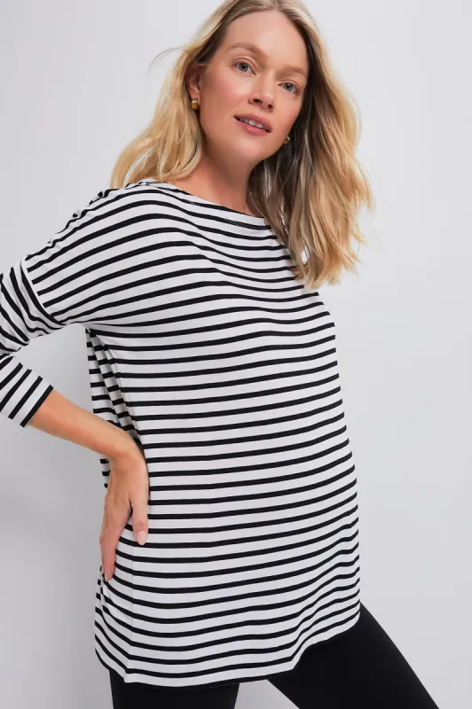 Black and White Stripe The Perfect Longsleeve Tee sold by Tuckernuck