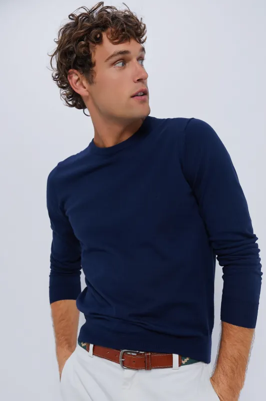 Marine Navy Heather Movement Crewneck Sweater sold by Tuckernuck