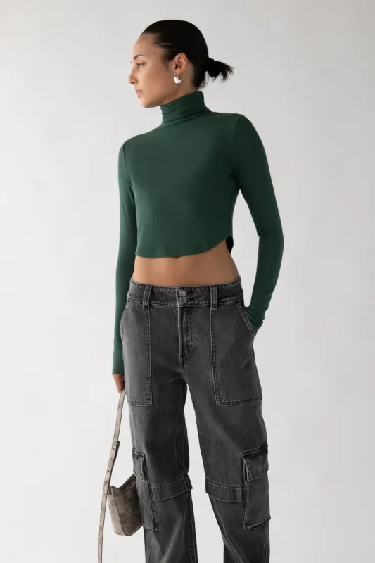 CROPPED TURTLENECK TOP sold by OAK AND FORT