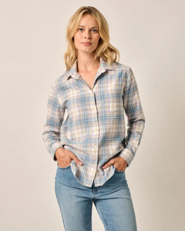 Inez Flannel Button-Down Shirt sold by Johnnie-O