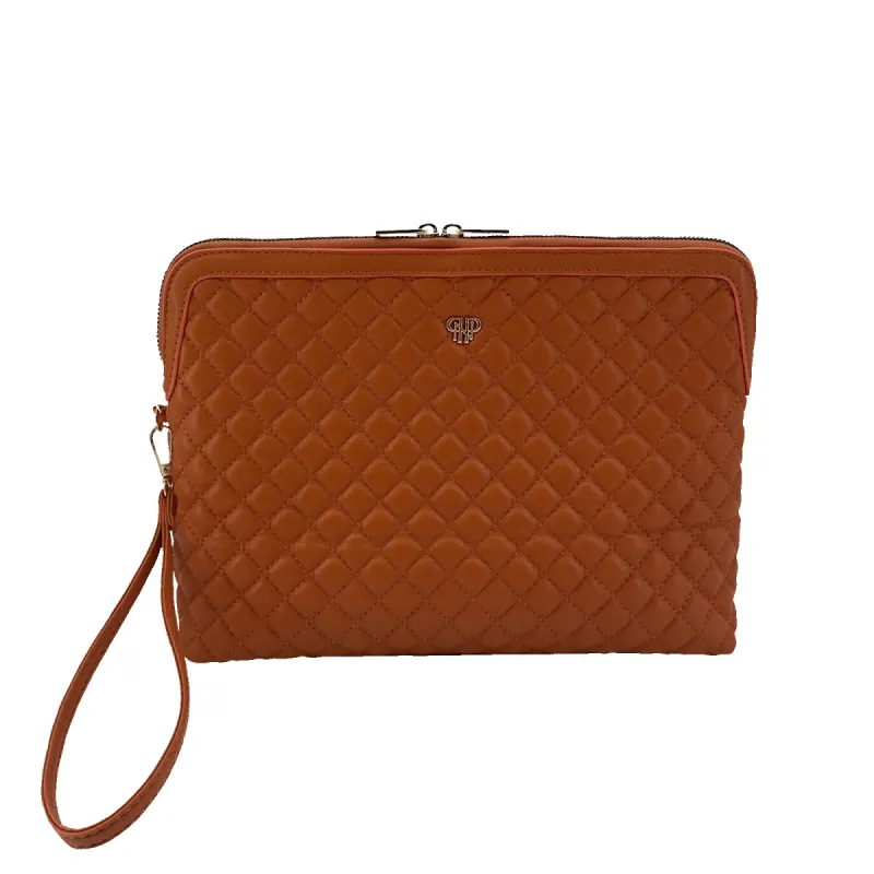 Updated Litt Makeup Case - Sunset Orange sold by PurseN