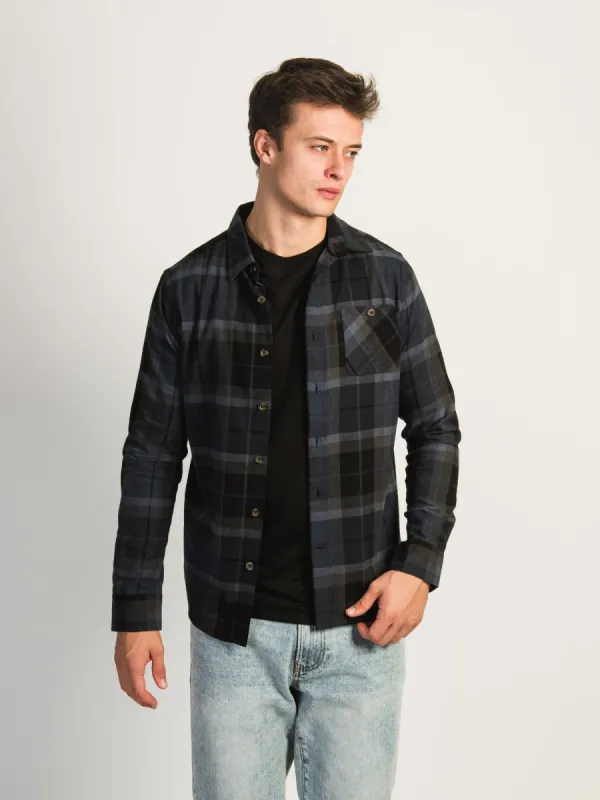KOLBY CLASSIC PLAID BUTTON UP - BLUE sold by Kolby