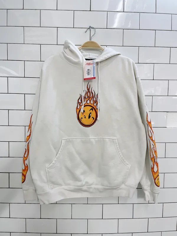y2k brody flaming smiley skate hoodie sold by Good Market Thrift Store