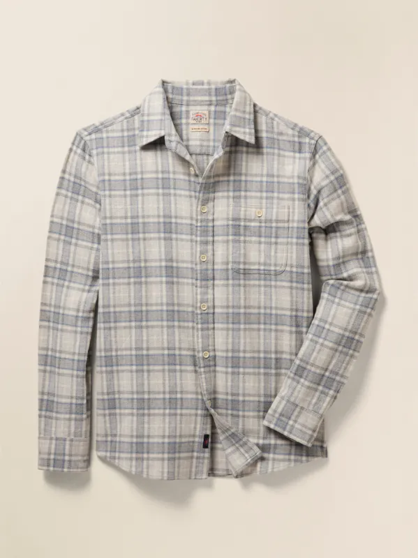 Super Brushed Flannel - Grey Falls Plaid sold by Faherty