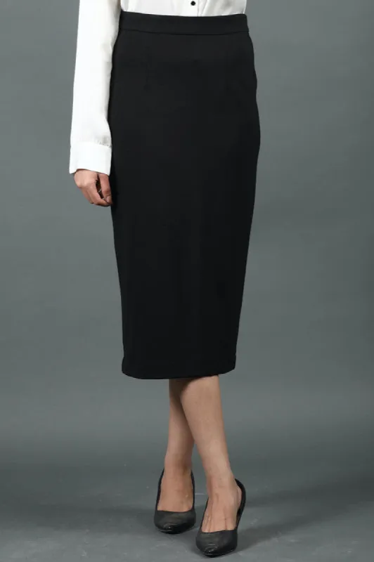 Seine Work Ready Long Pencil Skirt - Black sold by Salt Attire