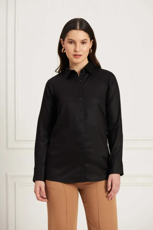 Pristine Button Down Shirt - Black sold by Salt Attire