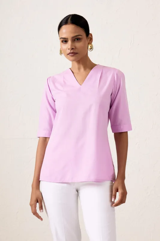 Alice V-Neck Top - Lilac sold by Salt Attire