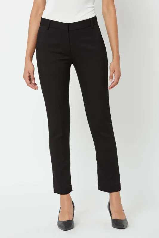 Earnest-Black Mid Rise Slim Pants - Black sold by Salt Attire