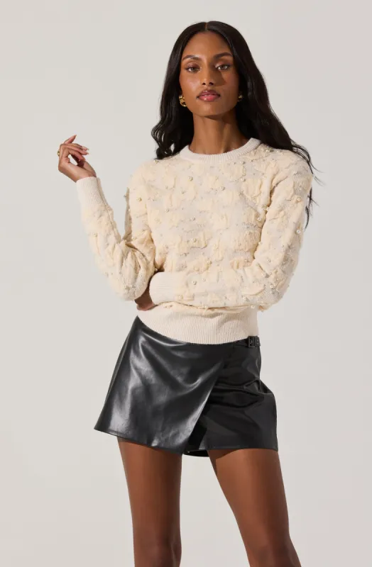 Pearl Textured Knit Sweater sold by Astr