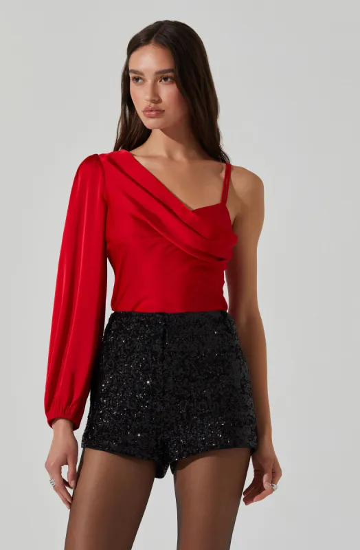Jenah One Shoulder Top sold by Astr