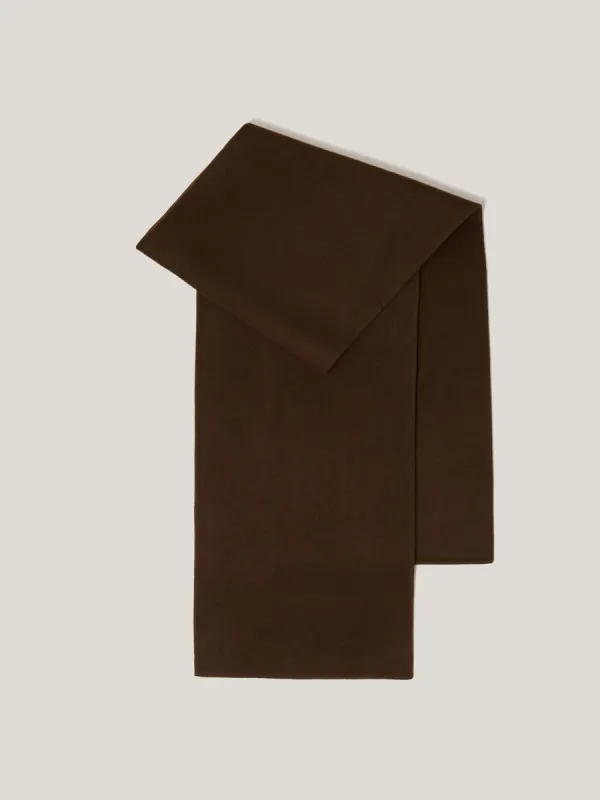 Double Faced Woven Scarf | Chocolate sold by Jigsaw