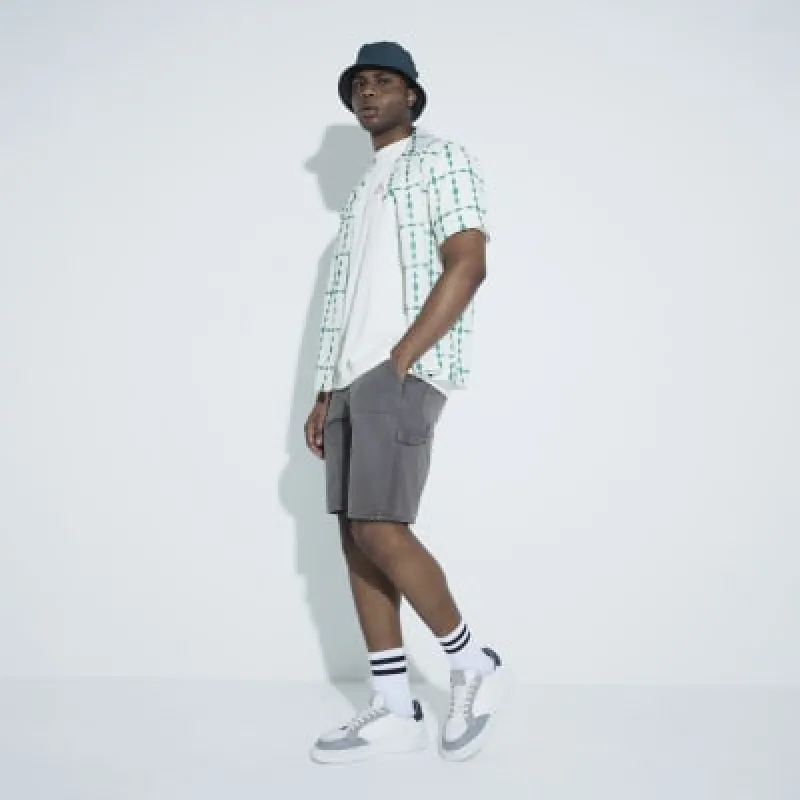 Brown Denim Shorts sold by River Island