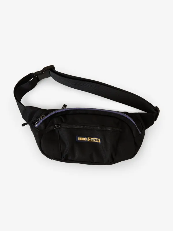 Two Sides Hip Bag - Black - Crown Blue sold by Thrills