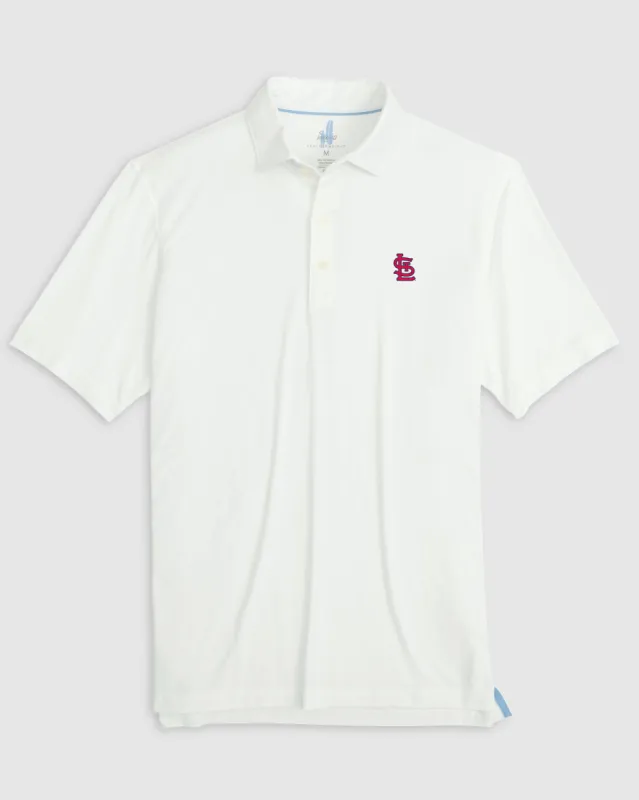 St. Louis Cardinals Huronn Featherweight Performance Polo sold by Johnnie-O