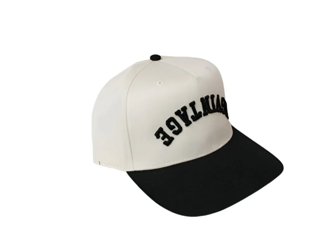 HGV Reverse Logo Natural/Black 5 Panel Snapback Hat sold by HG Vintage