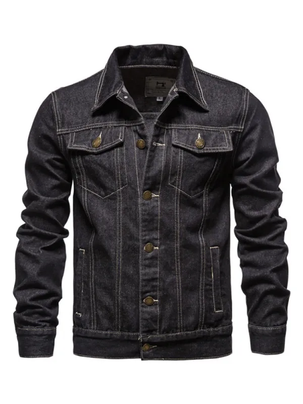 Men'S Casual Denim Jacket sold by Oeyes