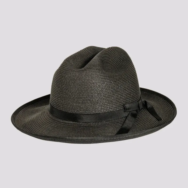 Monroe | Mens Fine Paper Braid Open Road Fedora Hat sold by American Hat Makers