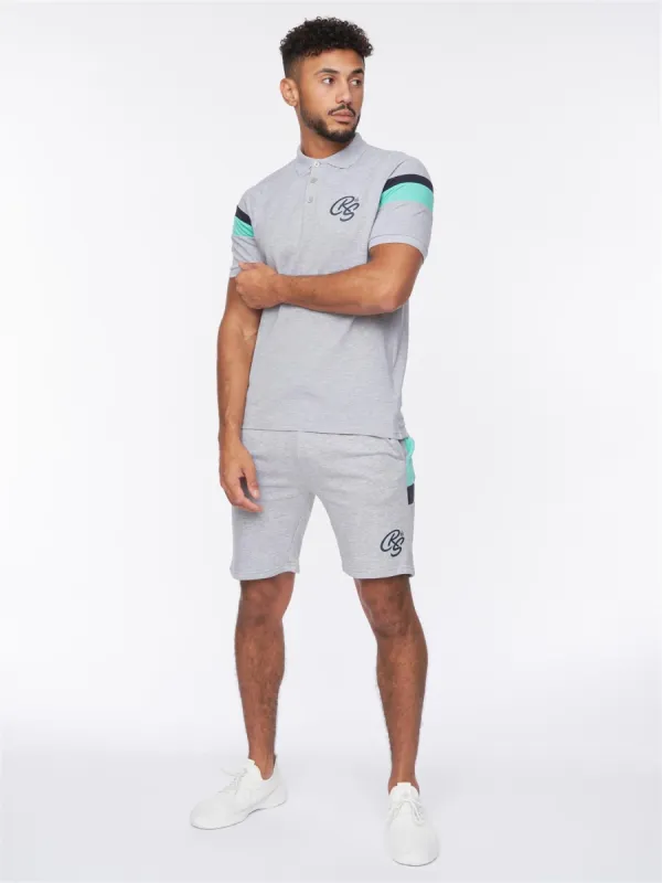 Mens Maxmore Polo/Shorts Set Grey Marl sold by Brand Corner
