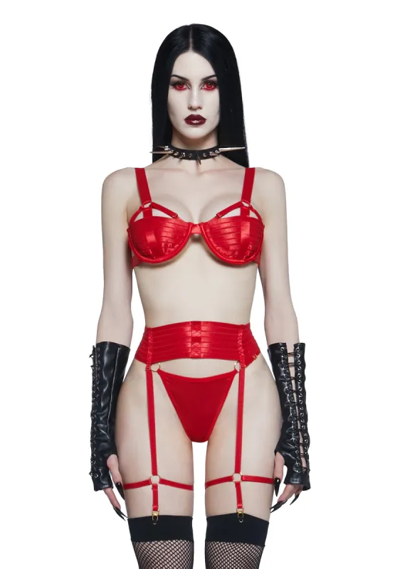 Coffin Lovers Lingerie Set sold by Dolls Kill