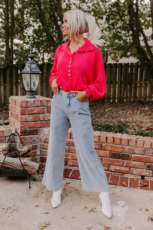 The Lorelai High Waist Pearl Embellished Jean in Light Wash sold by Impressions