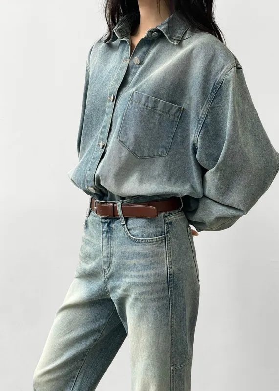 Nevada Denim Shirt - Light Wash sold by Frankie Shop