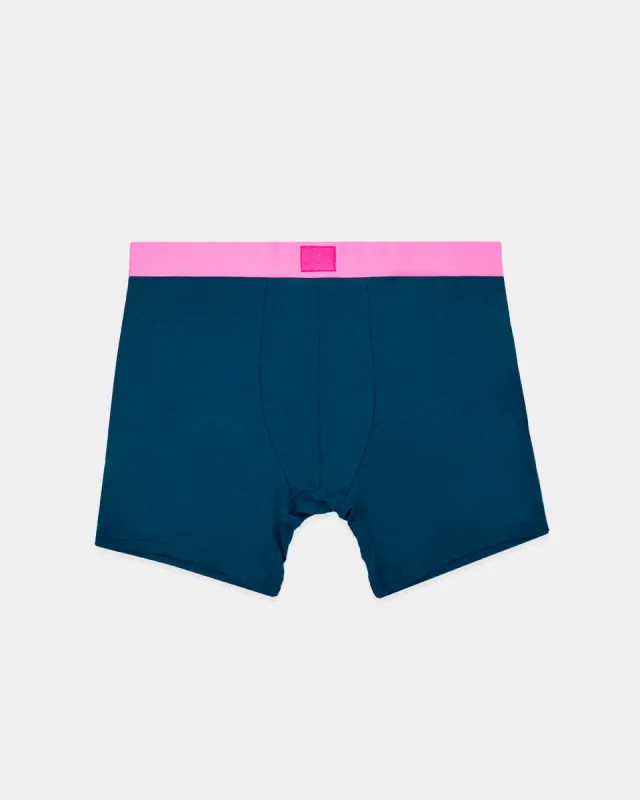 Men's Boxer - Midnight and Neon Pink sold by Stripe & Stare