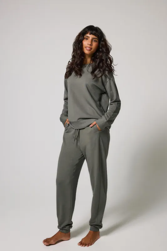 Luxe Lounge Jogger - Slate Green sold by LOVALL