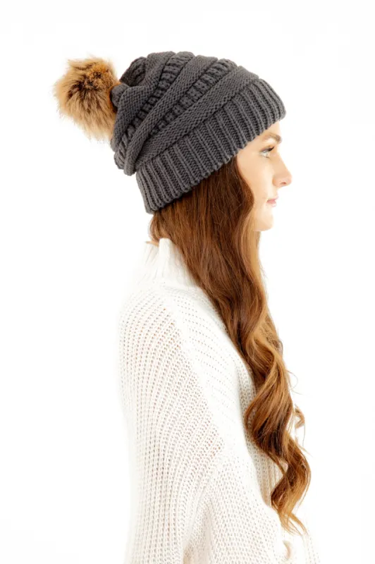 Dark Gray - Cozy Slouchy Beanie sold by Just Cozy