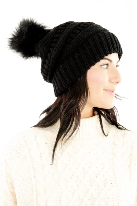 Black - Cozy Slouchy Beanie sold by Just Cozy