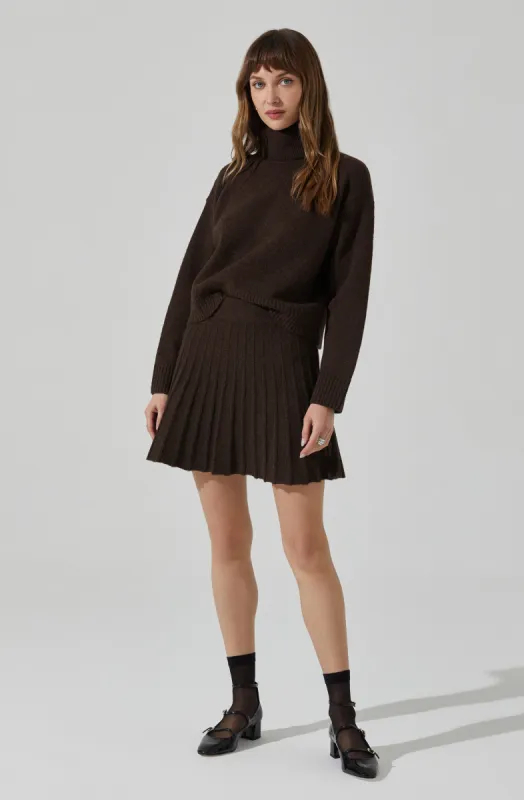 Marceline Pleated Mini Skirt sold by Astr