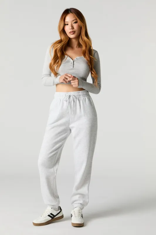 High Rise Fleece Jogger sold by Urban Planet