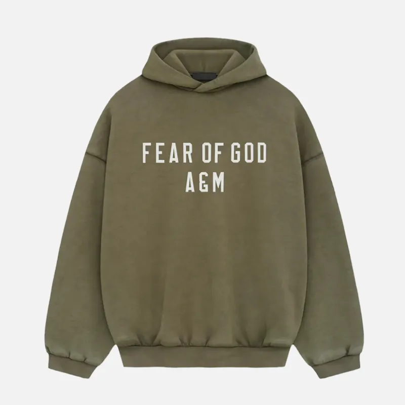 ESSENTIALS HEAVY FLEECE HOODIE - MILITARY sold by Lapstone & Hammer
