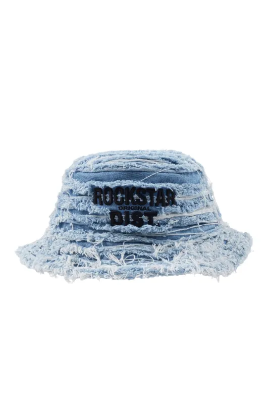 Abi Blue Distressed Bucket Hat sold by Rockstar Original