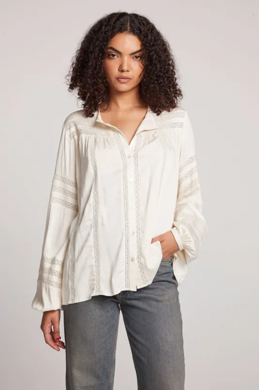 Rozina Starry White Blouse sold by Chaser