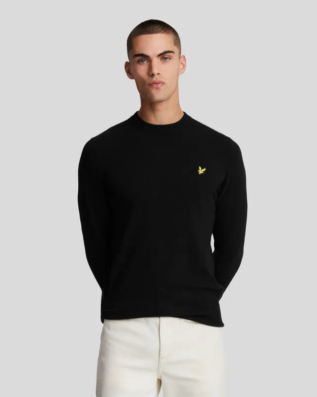 Lambswool Blend Crew Neck Jumper sold by Lyle & Scott
