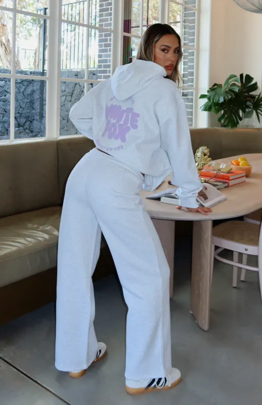 With Love For You Wide Leg Sweatpants Grey Marle sold by White Fox Boutique