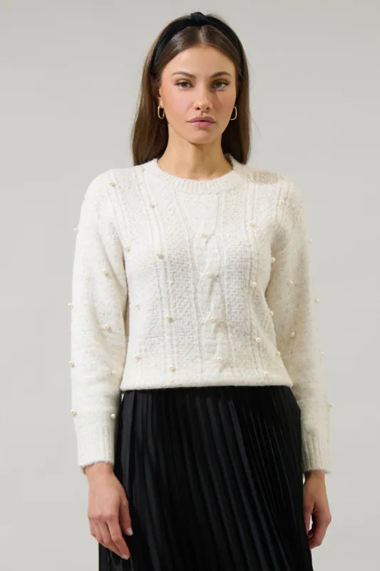 Wynter Pearl Dropped Shoulder Sweater sold by Sugarlips