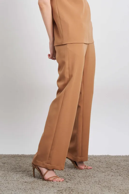 Lupin Formal Side Zip Pant - Beige sold by Salt Attire