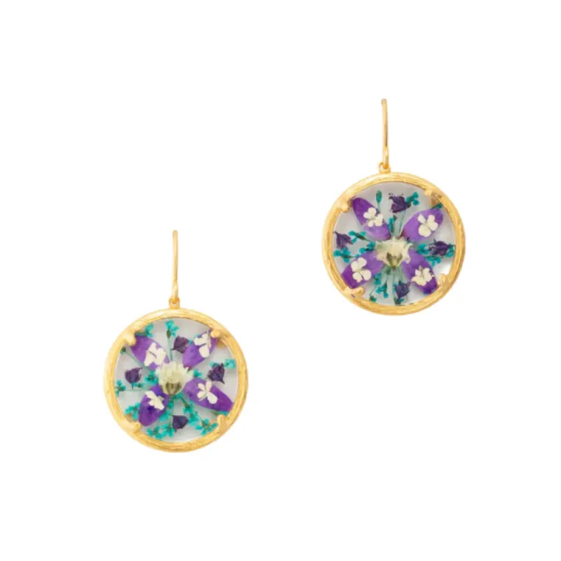 Botanical Mandala Earrings: Wisdom sold by The Jewelry Edit