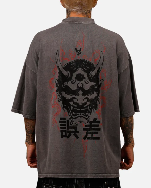 The Anti Order Oni Mockneck T-Shirt Washed Charcoal sold by Culture Kings